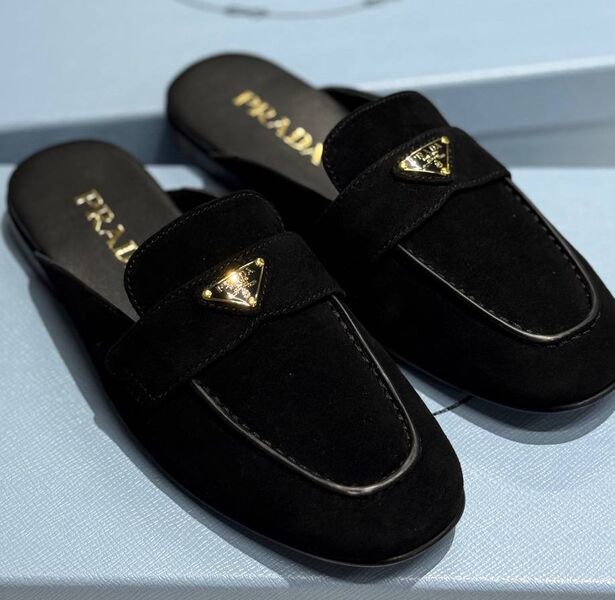 Сабо Prada женский замша черный 183941