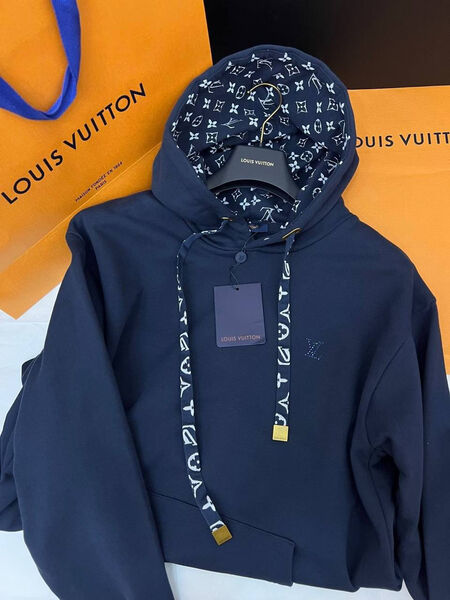Худи Louis Vuitton женский синий 202105-2