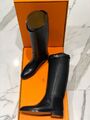 Сапоги Hermès женский кожа черный 67412-7