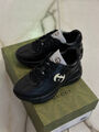 Кроссовки Gucci женский кожа черный 125254-2
