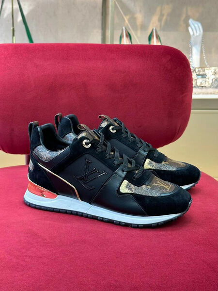 Кроссовки Louis Vuitton женский кожа черный 99103-2