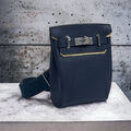 Мужская сумка слинг Hermès мужской кожа синий 123789-2