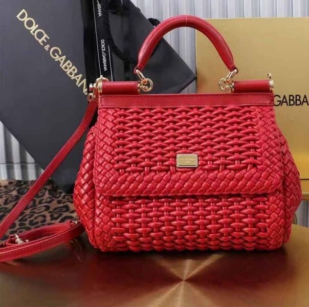Сумка Dolce & Gabbana женский кожа бордовый 192122