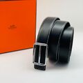 Мужской ремень Hermès мужской кожа черный 52552-2