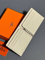 Зажим для купюр Hermès мужской кожа бежевый 154030-4