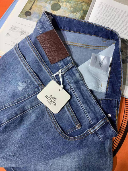 Мужские джинсы Hermès мужской джинса бирюзовый 179795-7