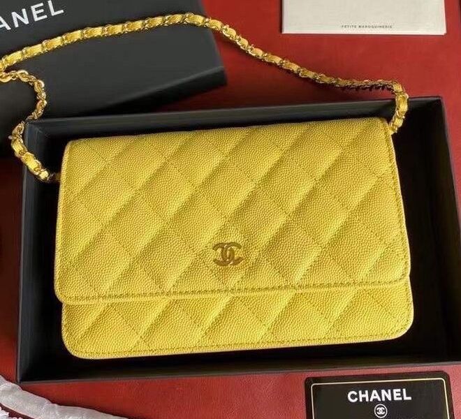 Сумка Chanel Mini женский кожа горчичный 118811