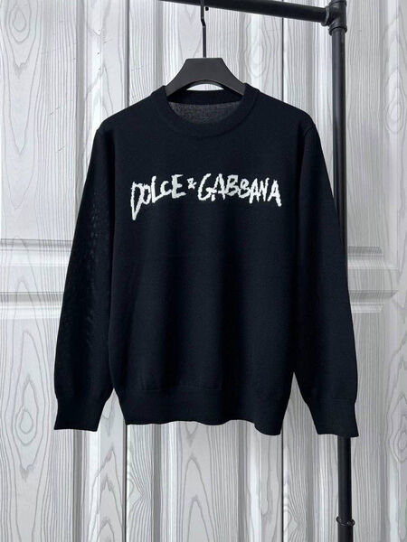 Мужской свитер Dolce&Gabbana мужской вязаная ткань черный 126780-2