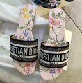 Шлепки Christian Dior женский текстиль черный 114066-1
