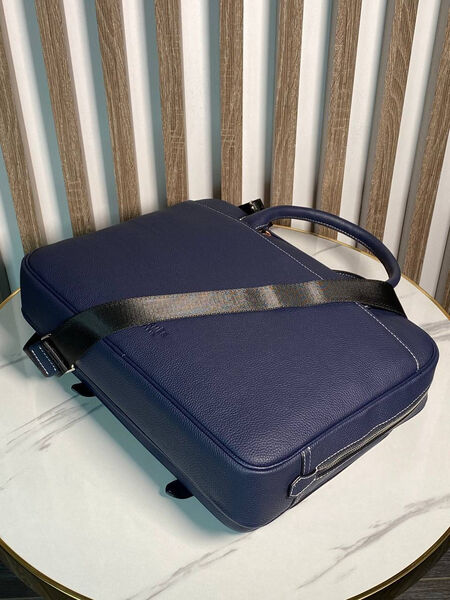 Мужской портфель Hermès мужской кожа синий 164056-3