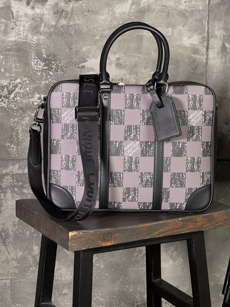 Мужской портфель Louis Vuitton мужской кожа черный 52093-2