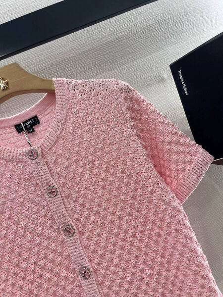 Кардиган Chanel женский вязаная ткань розовый 194777-4
