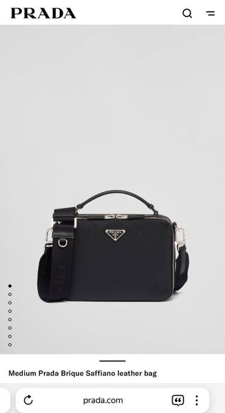Мужская сумка мессенджер Prada мужской кожа черный 155340-6