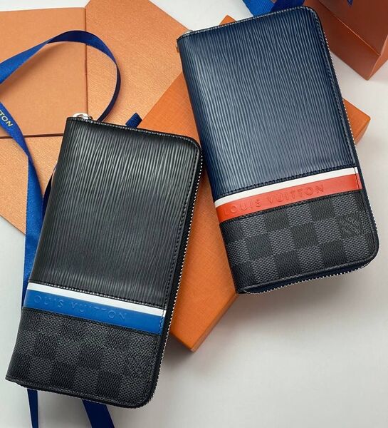 Мужской портмоне Louis Vuitton мужской кожа синий 52022
