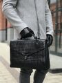 Мужской портфель Bottega Veneta мужской кожа черный 62002-2