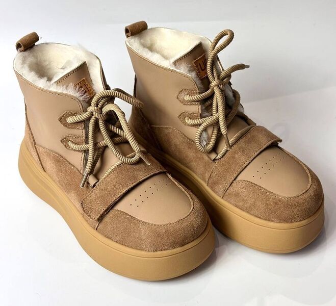 Угги Ugg женский кожа бежевый 129880