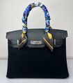 Сумка Hermès Birkin 30 женский замша черный 140089-1