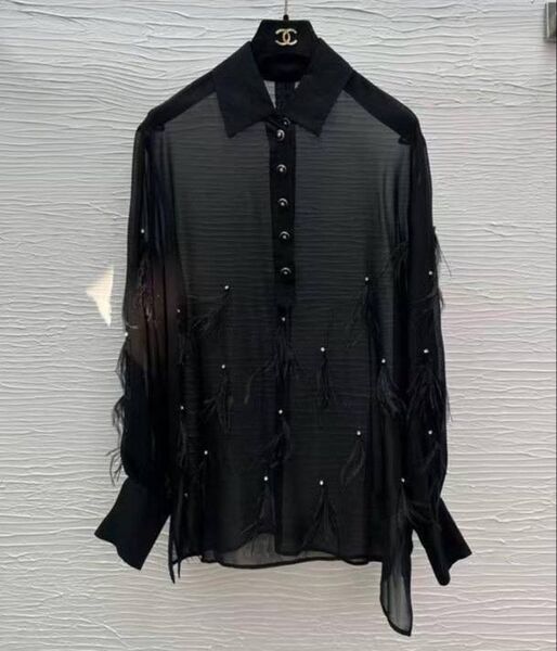 Рубашка Chanel женский черный 179008
