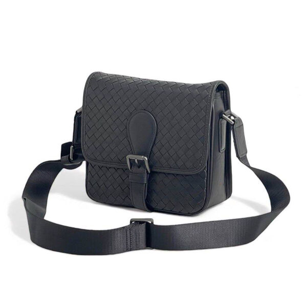 Мужская сумка мессенджер Bottega Veneta мужской кожа черный 149995-3