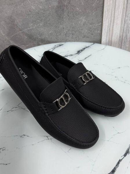 Мужские мокасины Christian Dior мужской кожа черный 185703-5
