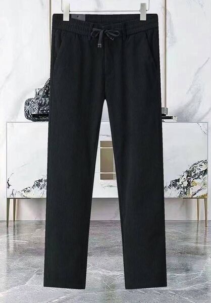 Мужские брюки Prada мужской вельвет черный,серебристый 162623