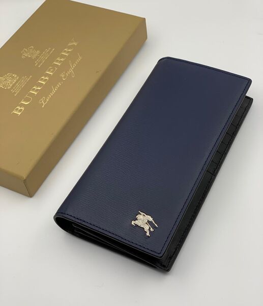 Бумажник Burberry мужской кожа синий 15498-2