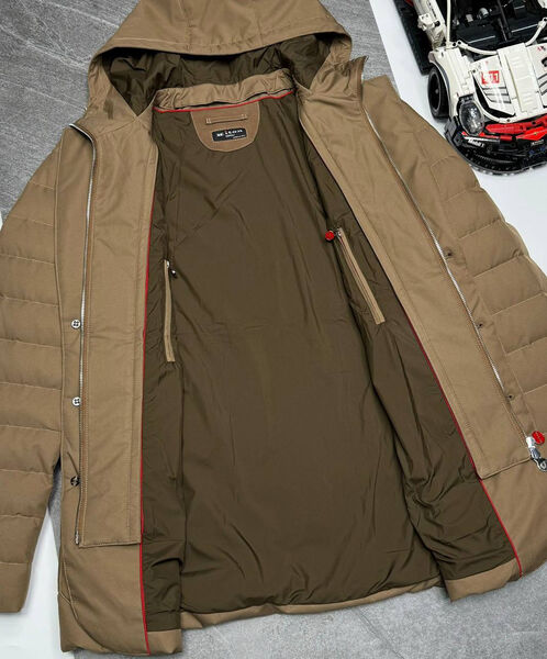 Мужской пуховик Kiton мужской бежевый 165325-3