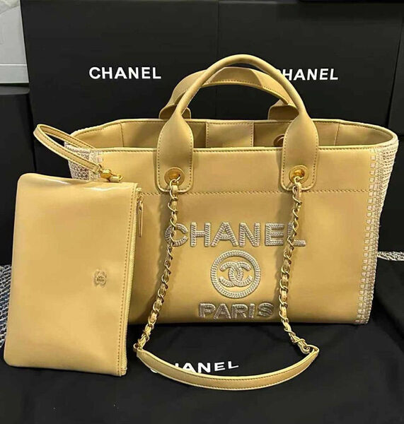 Сумка Chanel женский кожа горчичный 192109