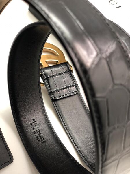 Мужской ремень Gucci мужской кожа черный 52373-3