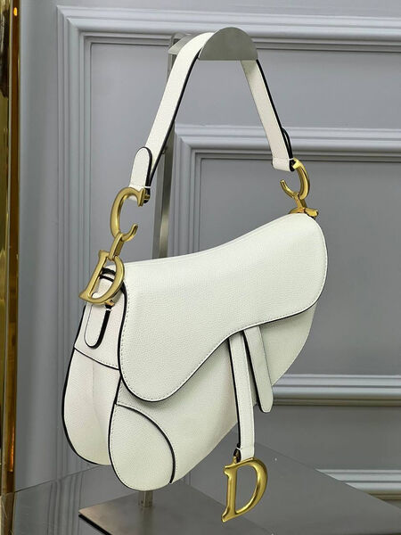 Сумка Dior Saddle женский кожа белый 74381-10