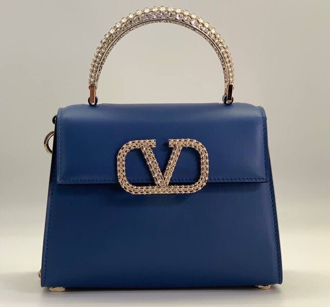 Сумка Valentino женский кожа синий 119409