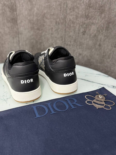 Мужские кроссовки Christian Dior мужской кожа черный 190052-5