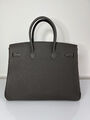Сумка Hermès Birkin 35 женский кожа графитовый 139837-3