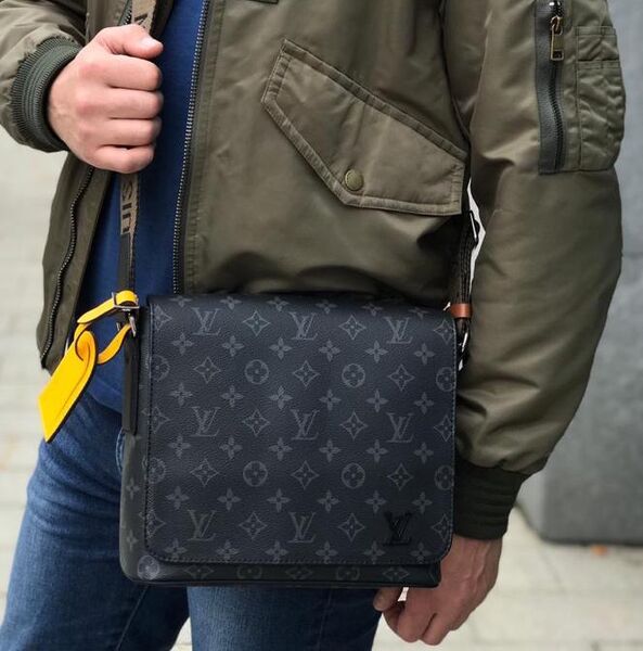 Мужская сумка мессенджер Louis Vuitton мужской канва графитовый 77910