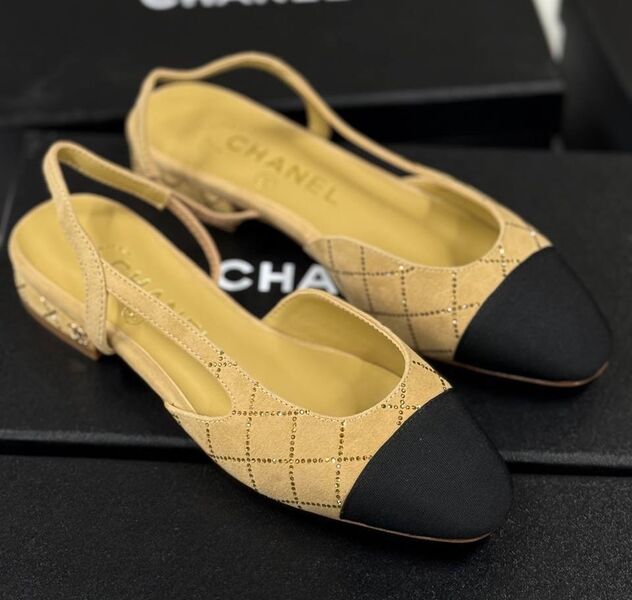 Туфли Chanel женский замша бежевый 182830