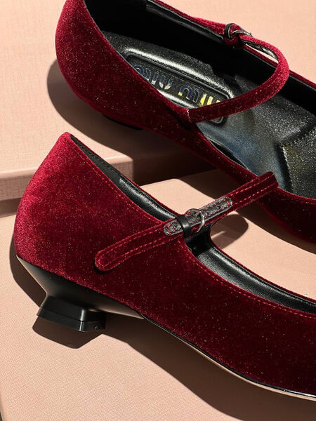 Туфли Miu Miu женский замша бордовый 138770-3