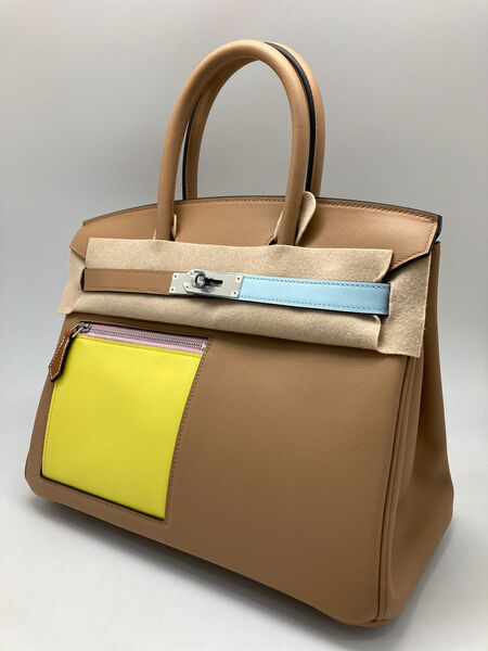 Сумка Hermès Birkin 30 ручная работа женский кожа бежевый 100592-2