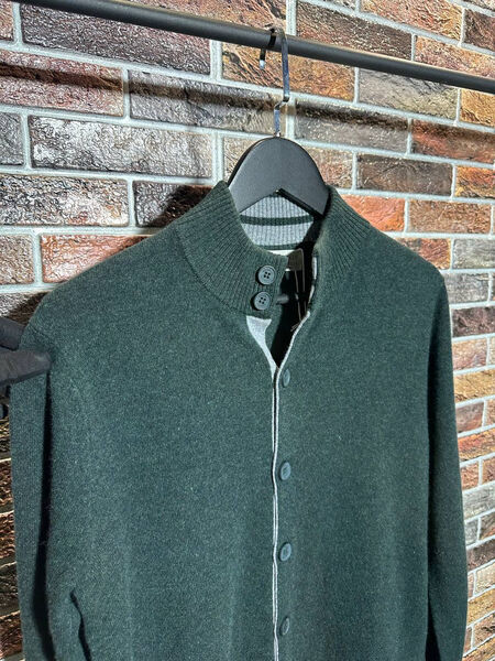Мужской кардиган Brunello Cucinelli мужской болотный 159105-8
