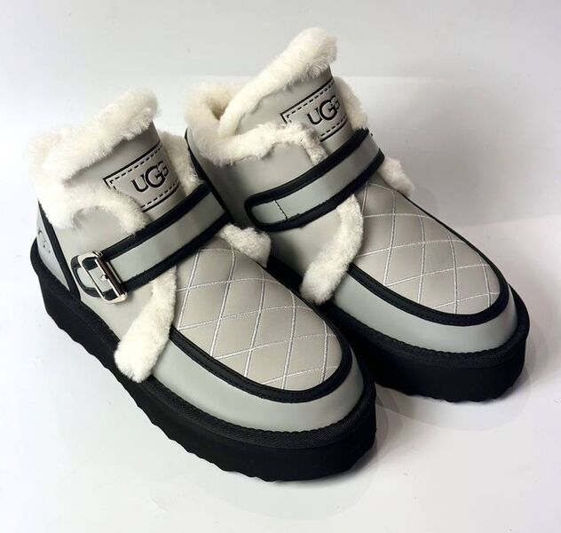 Угги Ugg женский кожа графитовый 129916