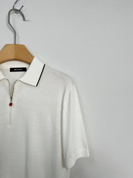 Мужское поло Kiton мужской белый 182555-4