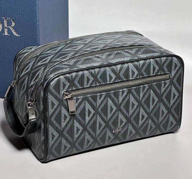 Мужской несессер косметичка Christian Dior мужской текстиль графитовый 150127