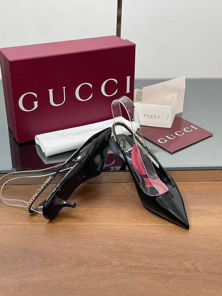 Туфли Gucci женский кожа черный 180147-2
