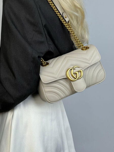 Сумка Gucci Marmont женский кожа белый 75204-2