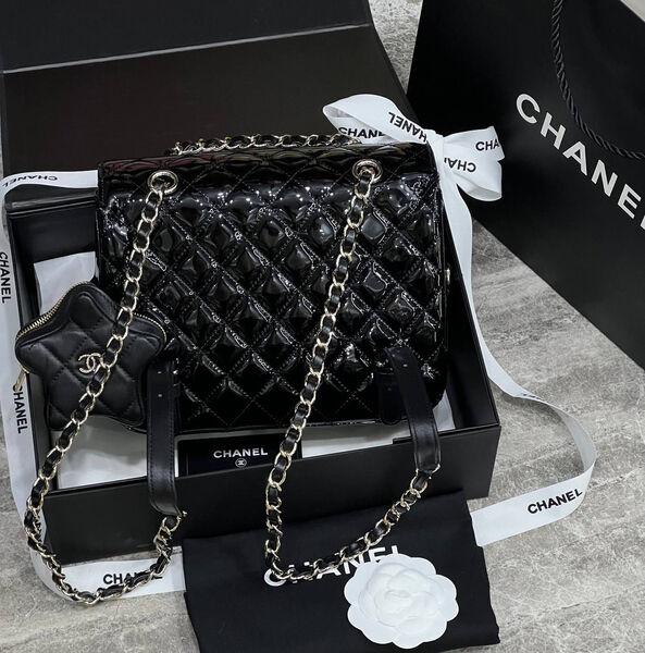 Рюкзак Chanel женский кожа черный 134687-2
