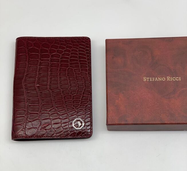 Обложка на паспорт Stefano Ricci мужской кожа бордовый 55381