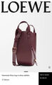 Сумка Loewe женский кожа бордовый 174282-2