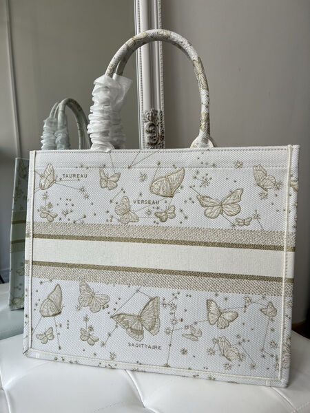 Сумка Christisn Dior Book 41 женский текстиль бежевый 141843-2