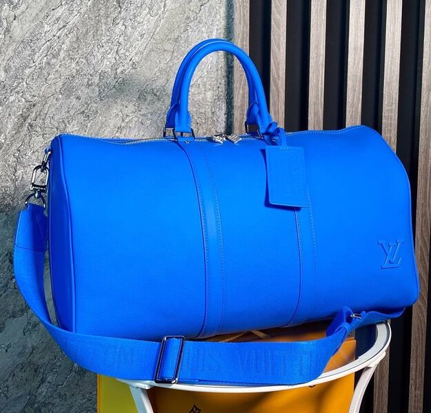 Дорожная сумка Louis Vuitton мужской кожа синий 167111