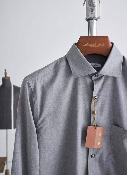 Мужская рубашка Loro Piana мужской графитовый 133305-9