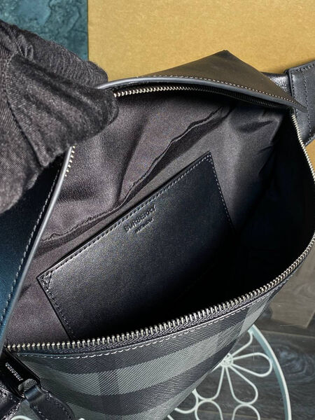 Мужская сумка слинг Burberry мужской канва графитовый 155333-5